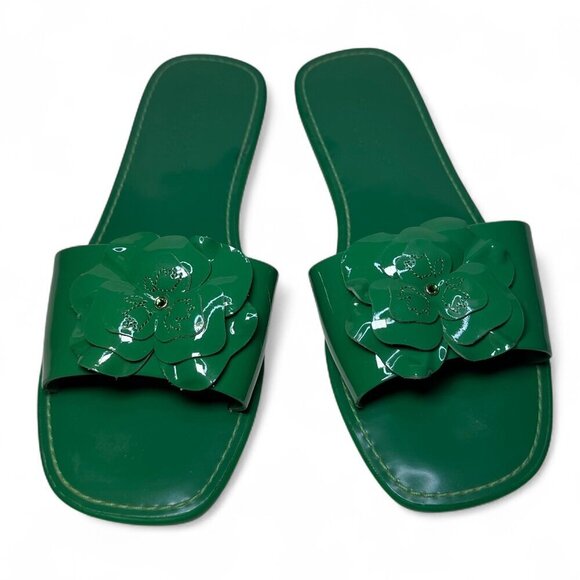 KATE SPADE Santana Slide Sandal, Green Bean, Size 7, NWOB - Picture 3 of 13